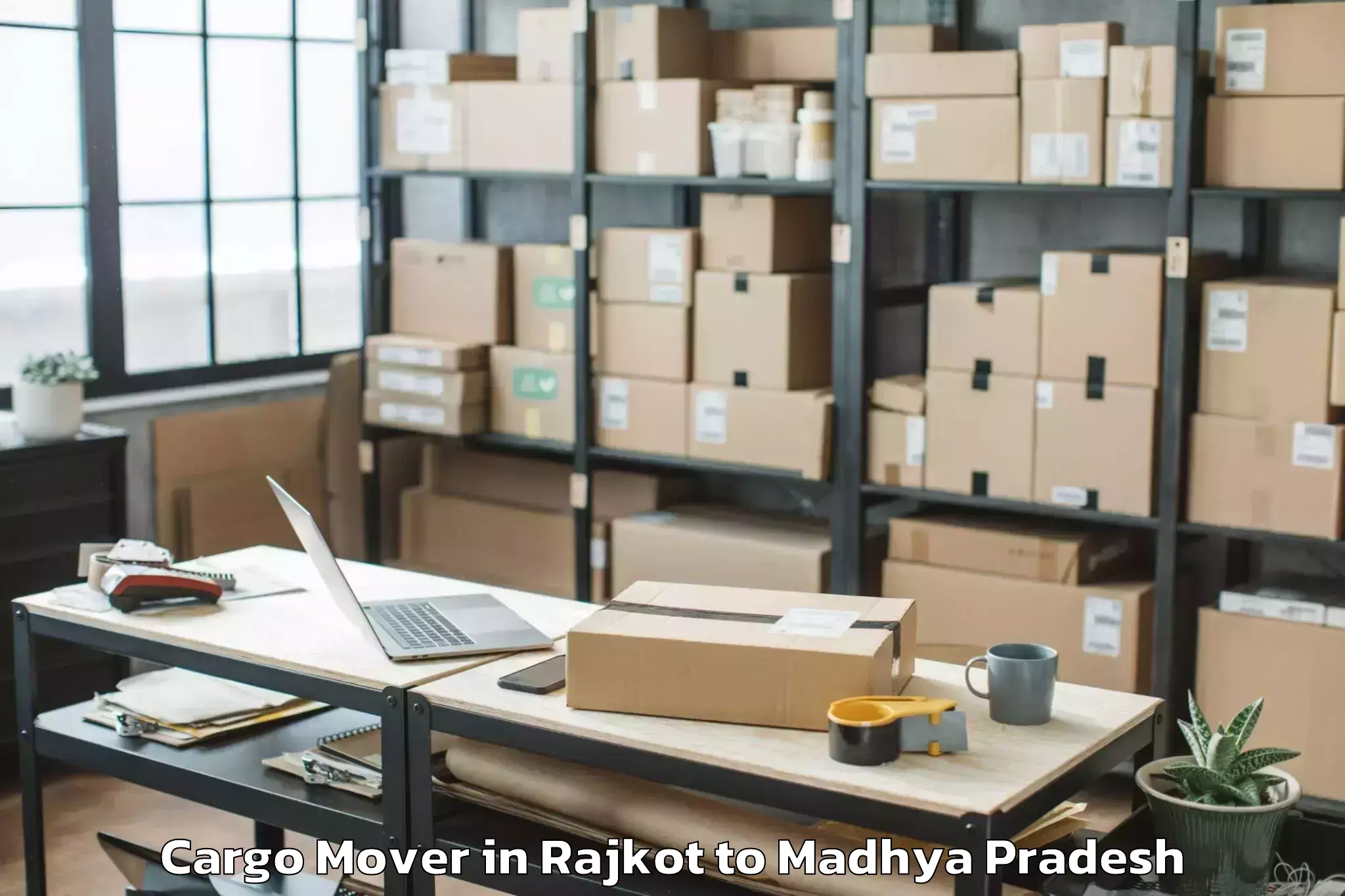 Book Rajkot to Ghugri Cargo Mover Online